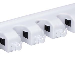 alpina Besenhalter Aufhängesystem - Werkzeughalter - 5 Öffnungen Push and Click System Haus & Garten