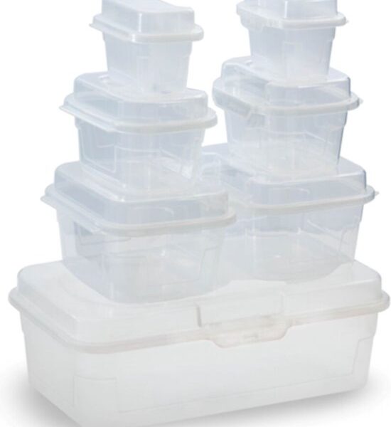 alpina Vorratsdosen-Set - mit Deckel und Clip-Verschluss - 7-teilig - 420 bis 4600 ML - Transparent Wohnen & Kochen