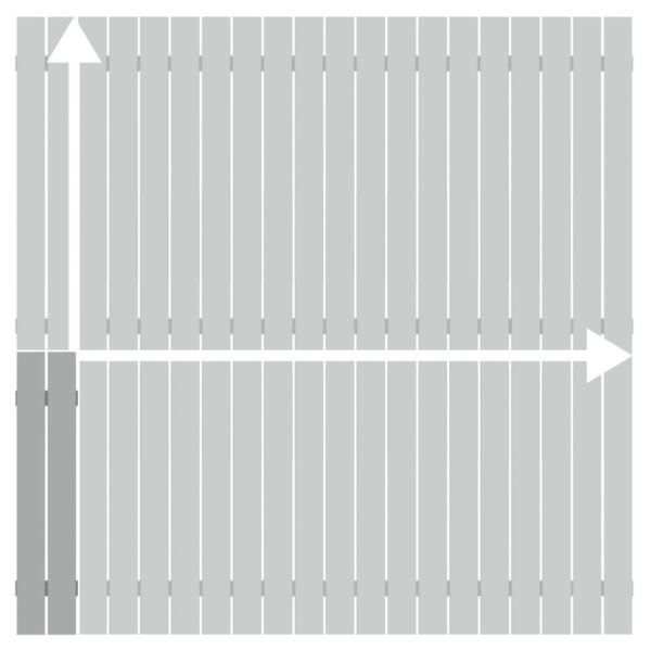 Alu-Zaun Squadra Lichtgrau auf Maß 20-200x91-200cm