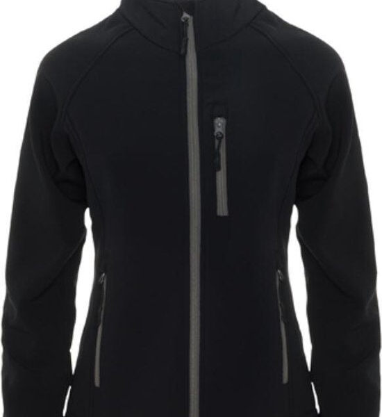 Antartida - Softshell Jacke Damen - Microfleece-Futter - Wassersäule 1.000 mm - Schwarz - S Kleidung