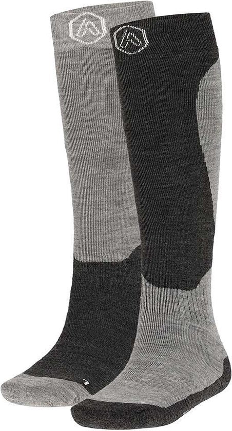Apollo - Skisocken Unisex - Graues Design - 2 Paar - Größe 43/46 - Skisocken Herren Hobby & Sport