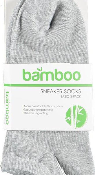 Apollo Sneaker Socken Basic Bamboo Grau 3er-Pack Größe 43-46 Kleidung