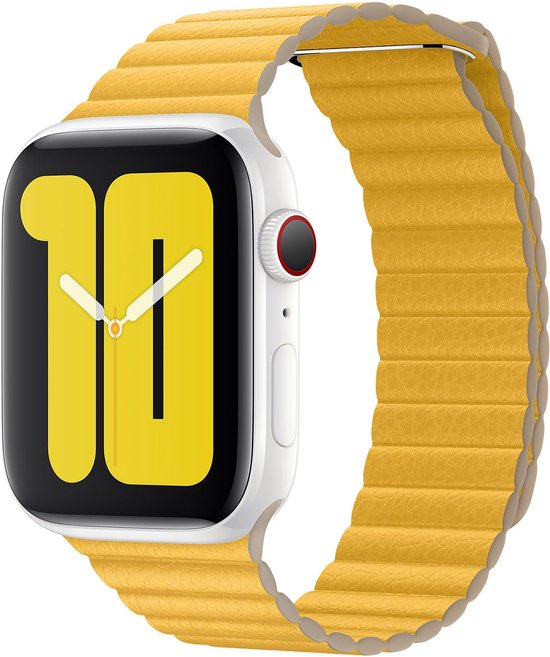 Apple Leder Loop L für die Apple Watch Series 1 / 2 / 3 / 4 / 5 / 6 / 7 / 8 / 9 / SE / Ultra (2) - 42 / 44 / 45 / 49 mm - Meyer Lemon Elektronik