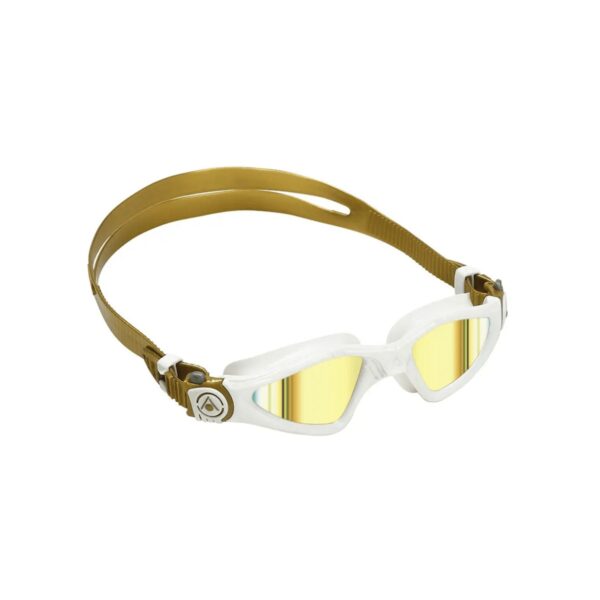 Aqua Sphere Kayenne Small Schwimmbrille Weiß Gold Gold Titanium Mirrored Lens Schwimmen