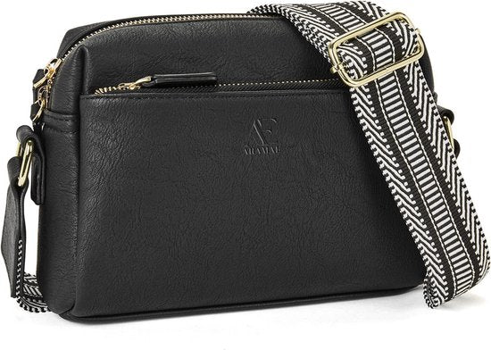 AramaeÂ® - Umhängetasche Damen - Umhängetaschen - Schultertasche - Handytasche - Schwarz Kleidung