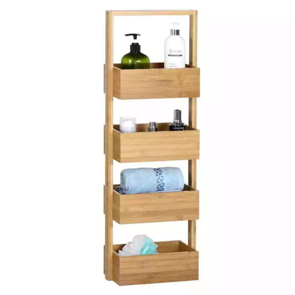 Asda - Wandregal für das Badezimmer - Bambus - 88x16x28 cm Wohnen & Kochen