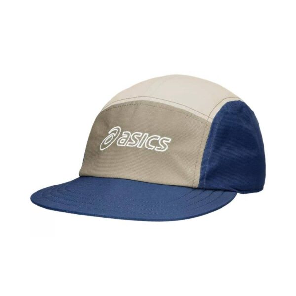 Asics 5 Panel Cap Beige Marineblau Laufen