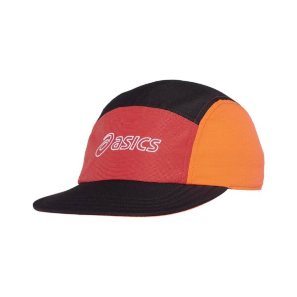 Asics 5-Panel-Kappe Rot Schwarz Orange Laufzubehör