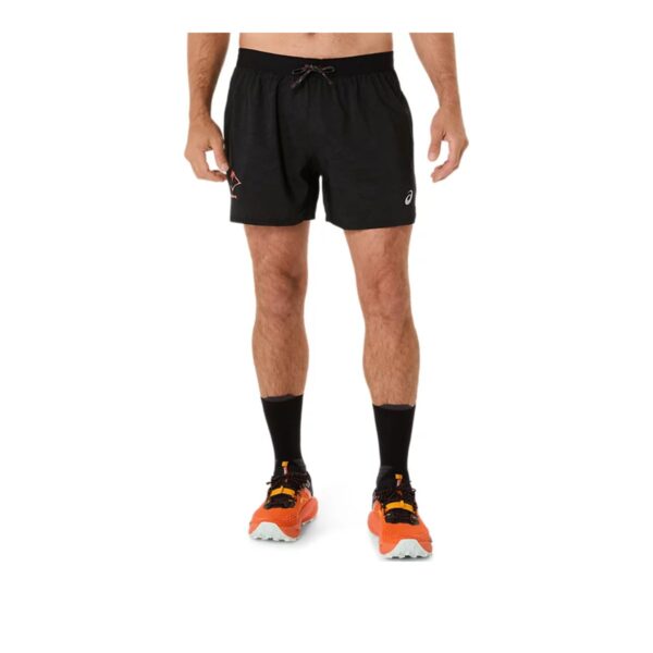 Asics Fujitrail All Over Print 5" Shorts Schwarz