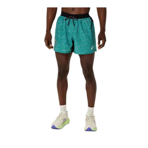 Asics Fujitrail All Over Print 5in Short Grün