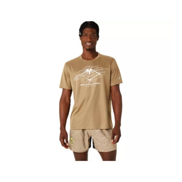 Asics Fujitrail Logo SS Kurzarm-T-Shirt Braun
