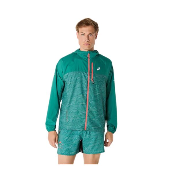 Asics Fujitrail Packable Jacke Grün