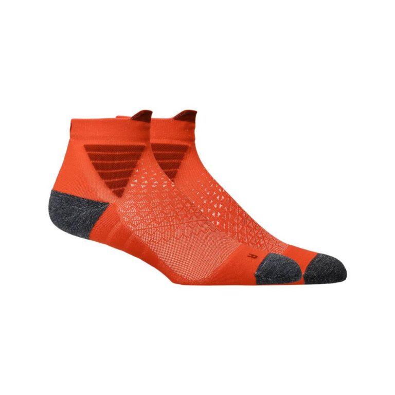 Asics Fujitrail Quarter Socken Orange Grau