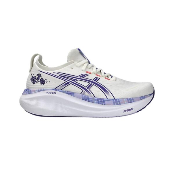 Asics Gel-Nimbus 27 by Eilish McColgan Weiß Lila SS25 Damen