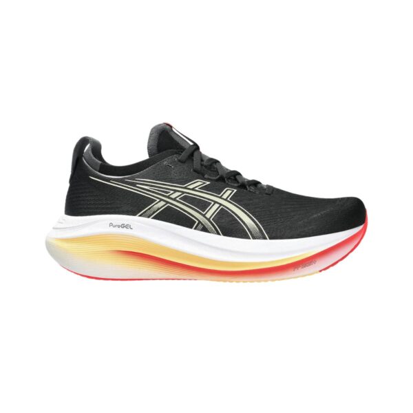 Asics Gel-Nimbus 27 Schuhe Schwarz Orange AW25
