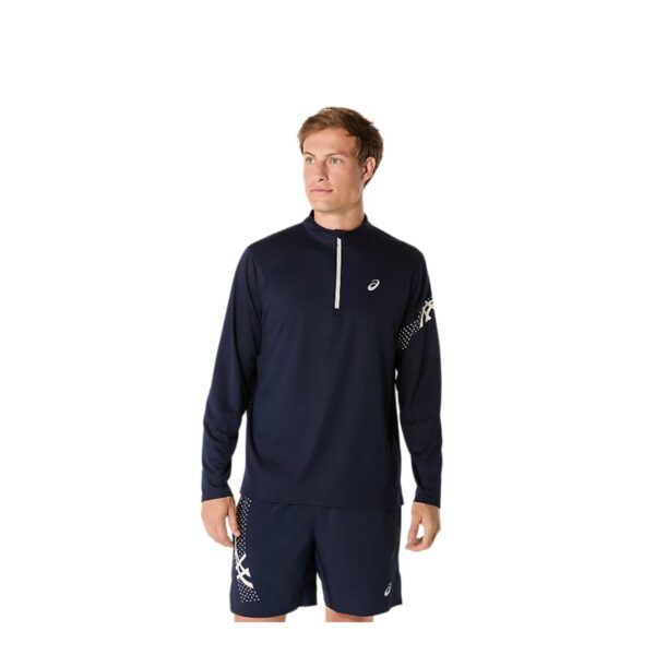 Asics Icon LS 1/2 Zip Langarmshirt Blau