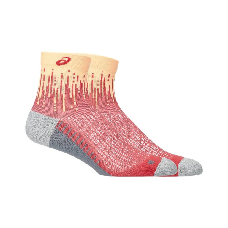 Asics Performance Run Quarter Socken Orange Rot