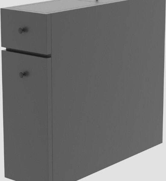 Asir Badezimmerschrank - Anthrazit - 20 x 55 x 60 cm Wohnen & Kochen