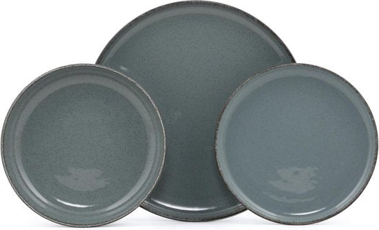 Asir - Tafelservice (18-teilig) - Blau - 27 x 27 x 2