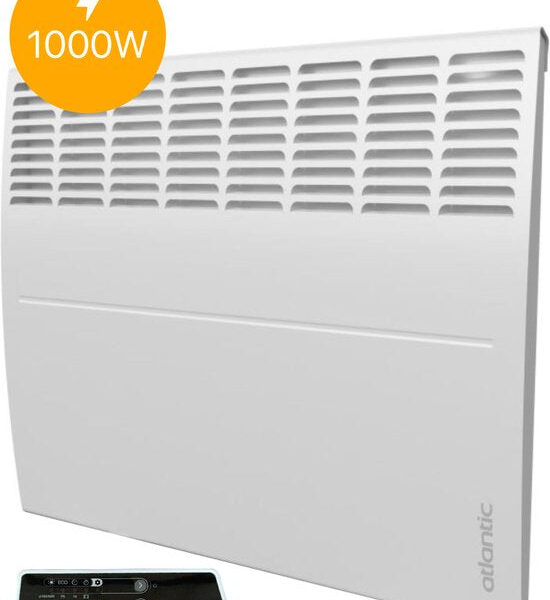 Atlantic Ecoflex - Elektrischer Konvektor-Heizkörper - Thermostat - Wandmontage - Heizung Badezimmer - 1000 Watt Wohnen & Kochen