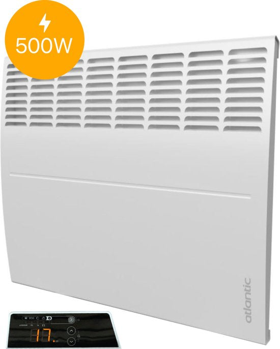 Atlantic Ecoflex - Elektrischer Konvektor-Heizkörper - Thermostat - Wandmontage - Heizung Badezimmer - 500 Watt Wohnen & Kochen