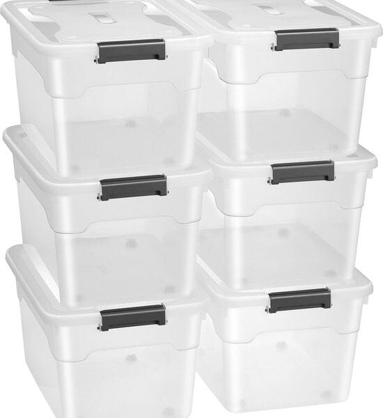Aufbewahrungsbox / Aufbewahrungsbox 60 L - Kunststoff - 6-teilig - inkl. Deckel Wohnen & Kochen