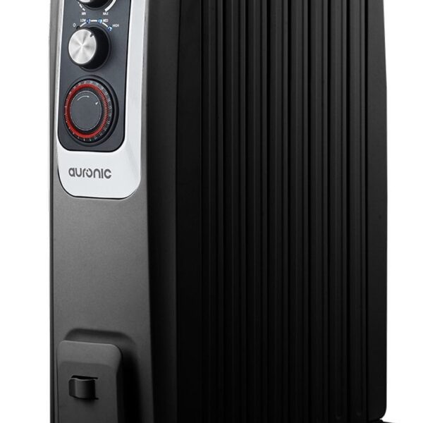 Auronic Ã–lradiator - Elektrische Heizung - Thermostat - Timer - 3 Stufen - bis zu 2000W - Schwarz Wohnen & Kochen