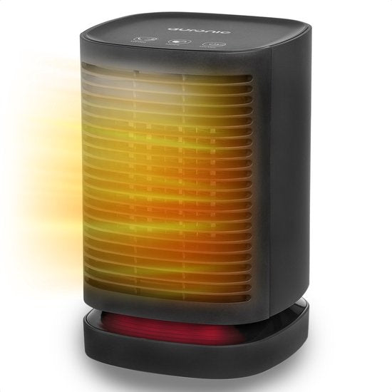 Auronic Elektrische Heizung - Heizlüfter - 3 Stufen - 950W - LED-Anzeige - Rotierend - Schwarz Wohnen & Kochen