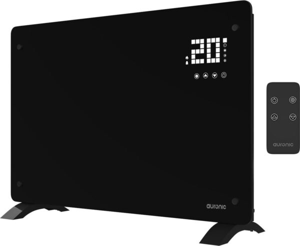 Auronic Elektroherd - Konvektorofen mit Thermostat und Fernbedienung - bis zu 22 m3 - 2000 W - Schwarz Wohnen & Kochen