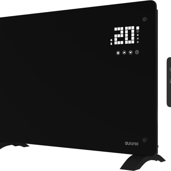 Auronic Elektroherd - Konvektorofen mit Thermostat und Fernbedienung - bis zu 22 m3 - 2000 W - Schwarz Wohnen & Kochen