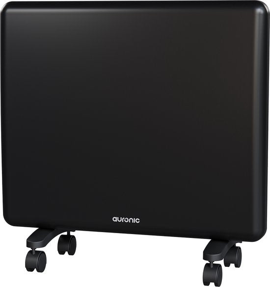 Auronic Konvektorheizung - 1000W - Elektroheizung - 3 Stufen - Metallheizkörper - Freistehend - Räder - Schwarz Wohnen & Kochen