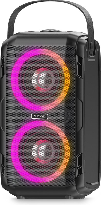 Auronic Partybox - Bluetooth - Party-Lautsprecher - Musikbox - Scheibenbeleuchtung - USB-
