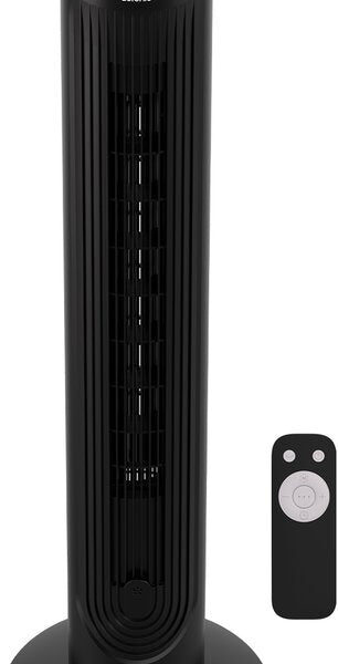 Auronic Tower Fan - Bodenventilator - Luftkühler - Standventilator - 105 CM - 5 Geschwindigkeiten - Mit Fernbedienung - Leiser Ventilator - Ventilator - 45 dB - Schwarz Wohnen & Kochen