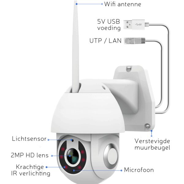 Außenkuppel - drehbare Smart Home IP-Außenkamera Haus & Garten