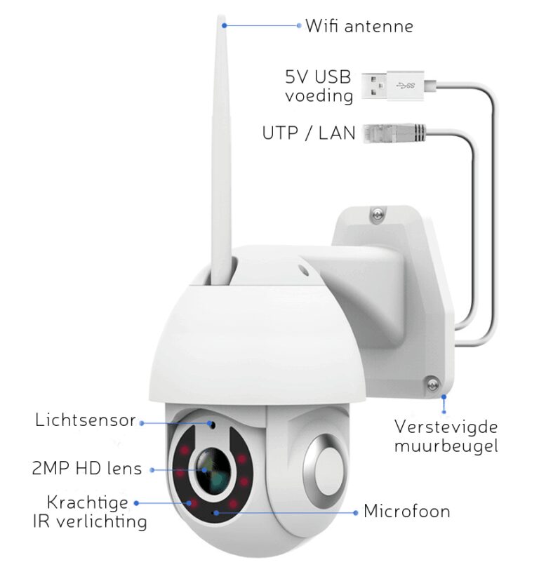 Außenkuppel - drehbare Smart Home IP-Außenkamera Haus & Garten