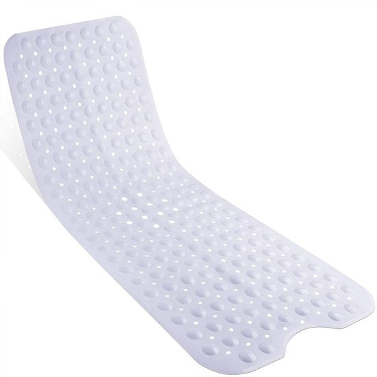 Avalo Badematte / Antirutschmatte Dusche - 100x40CM - Weiß - Mit Saugnäpfen - Duschmatte Antirutsch für Dusche - Badematte Wohnen & Kochen