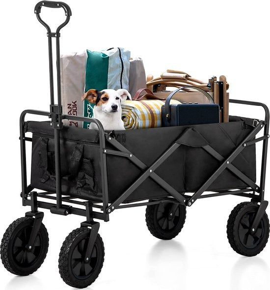 Avalo Bolderkar XL - faltbar - bis zu 110KG - 91x51x59 CM - 120L - 360Ã Â¬âˆÂ¬Â¢Ã Â¬âˆâ‰ˆÂ° Räder - Schwarz