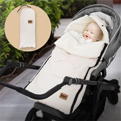 Babyfußsack 94x48x10 cm Creme aus Polyester Joyz 8537