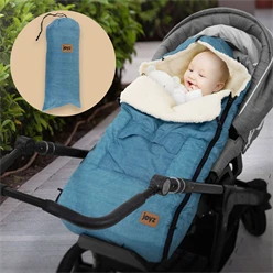 Babyfußsack 94x48x10 cm Jeans-Blau aus Polyester Joyz 8537