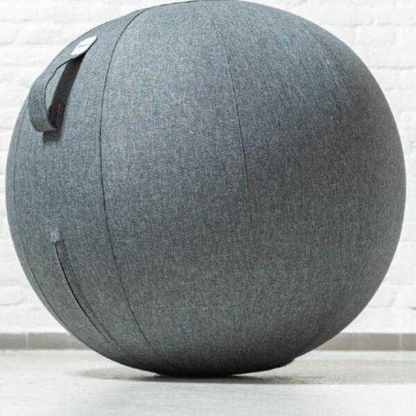 Backerz - Sitzball für Büro und Zuhause 75 CM - Luxus-Yogaball - Ergonomischer Bürostuhlball - Leinen Anthrazit Wohnen & Kochen