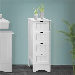 Badezimmerschrank Badschrank Weiß 30x81x30 cm ML-Design 6356