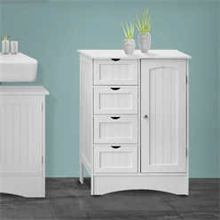 Badezimmerschrank Badschrank Weiß 55x81x30 cm ML-Design 6356