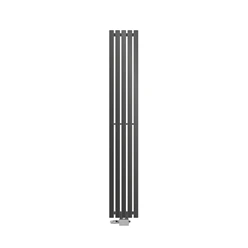 Badheizkörper 260x1800 mm Anthrazit mit Universale Anschlussgarnitur 586