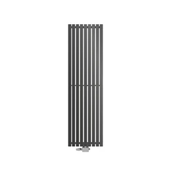 Badheizkörper 480x1600 mm Anthrazit mit Universale Anschlussgarnitur 586