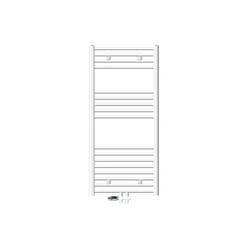Badheizkörper Mittelanschluss 600x1200 mm Weiß gebogen mit Boden Anschlussgarnitur LuxeBath 586