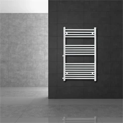 Badheizkörper 600x1200 mm Weiß gerade mit Seitenanschluss LuxeBath 586