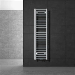 Badheizkörper Mittelanschluss 300x1400 mm Chrome gerade inkl. Montagematerial LuxeBath 586