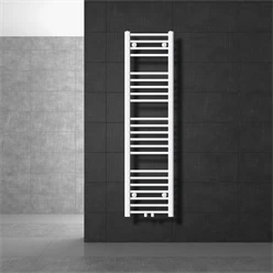 Badheizkörper Mittelanschluss 300x1400 mm Weiß gerade inkl. Montagematerial LuxeBath 586