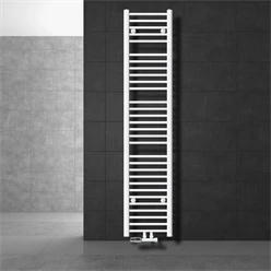 Badheizkörper Mittelanschluss 300x1800 mm Weiß gerade mit Wand Anschlussgarnitur LuxeBath 586