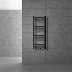 Badheizkörper Mittelanschluss 300x800 mm Anthrazit gerade inkl. Montagematerial LuxeBath 586